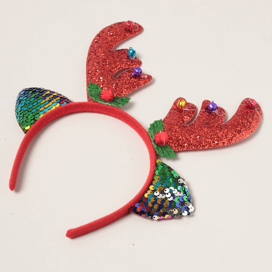 Assorted Reindeer Ears Christmas Headbands