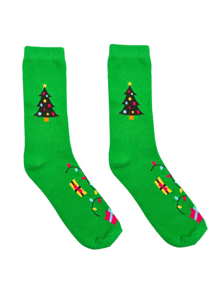 3D Packaged Crew Socks/Christmas Tree