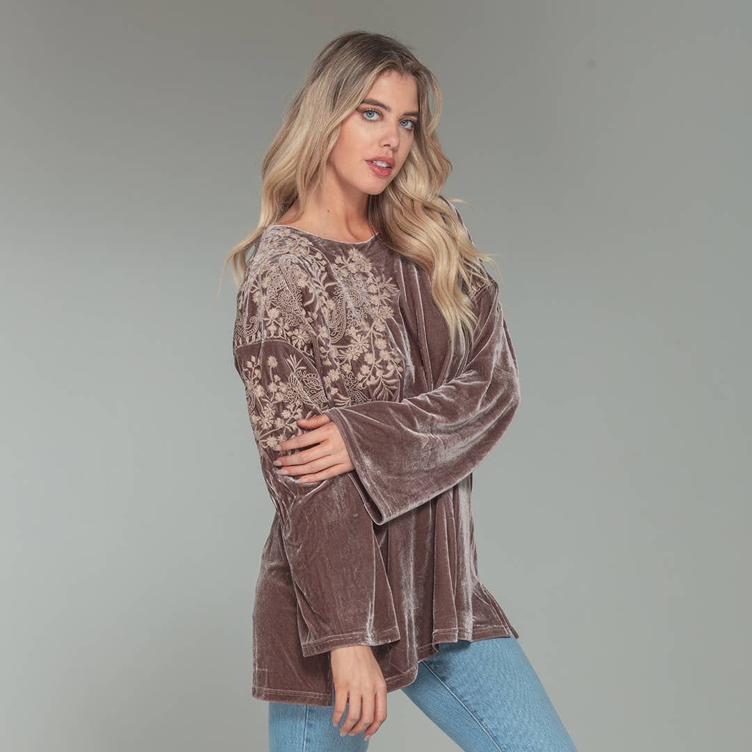 Velvet Oversized Top