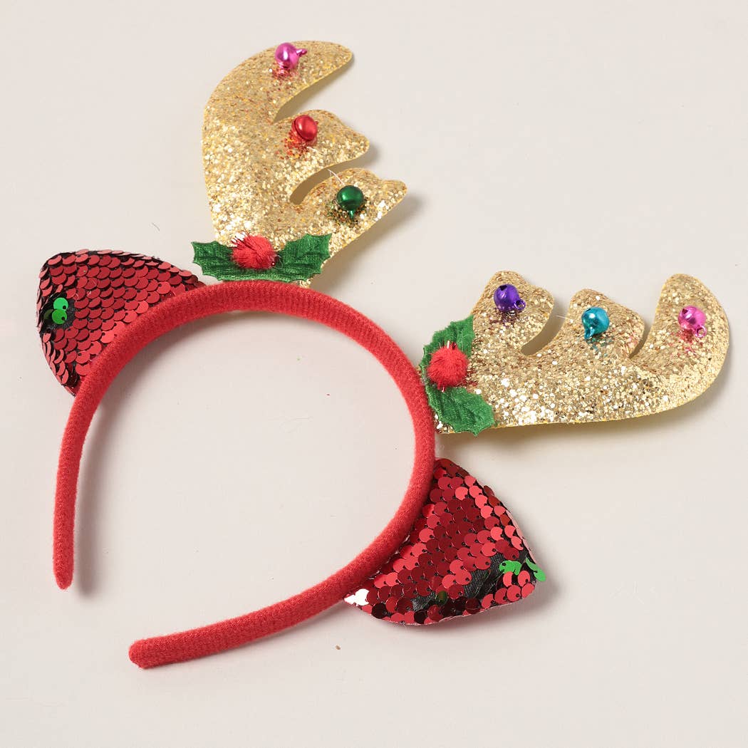 Assorted Reindeer Ears Christmas Headbands