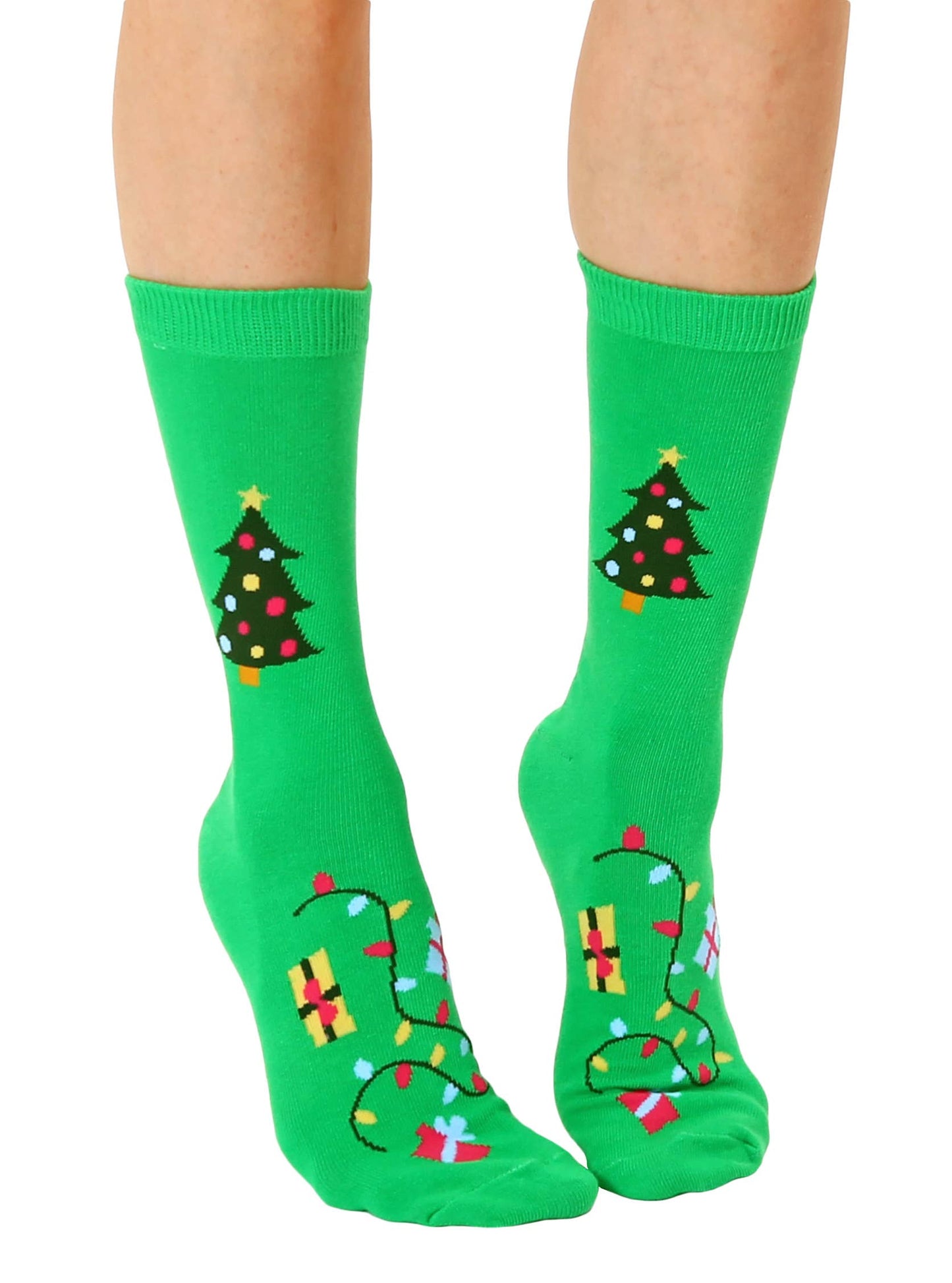 3D Packaged Crew Socks/Christmas Tree