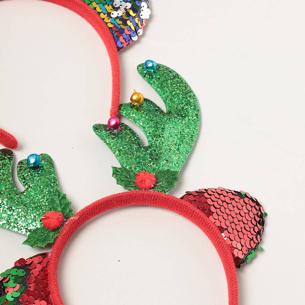 Assorted Reindeer Ears Christmas Headbands