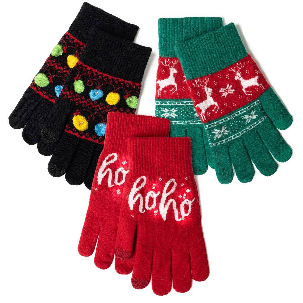 Light-Up Holiday Gloves