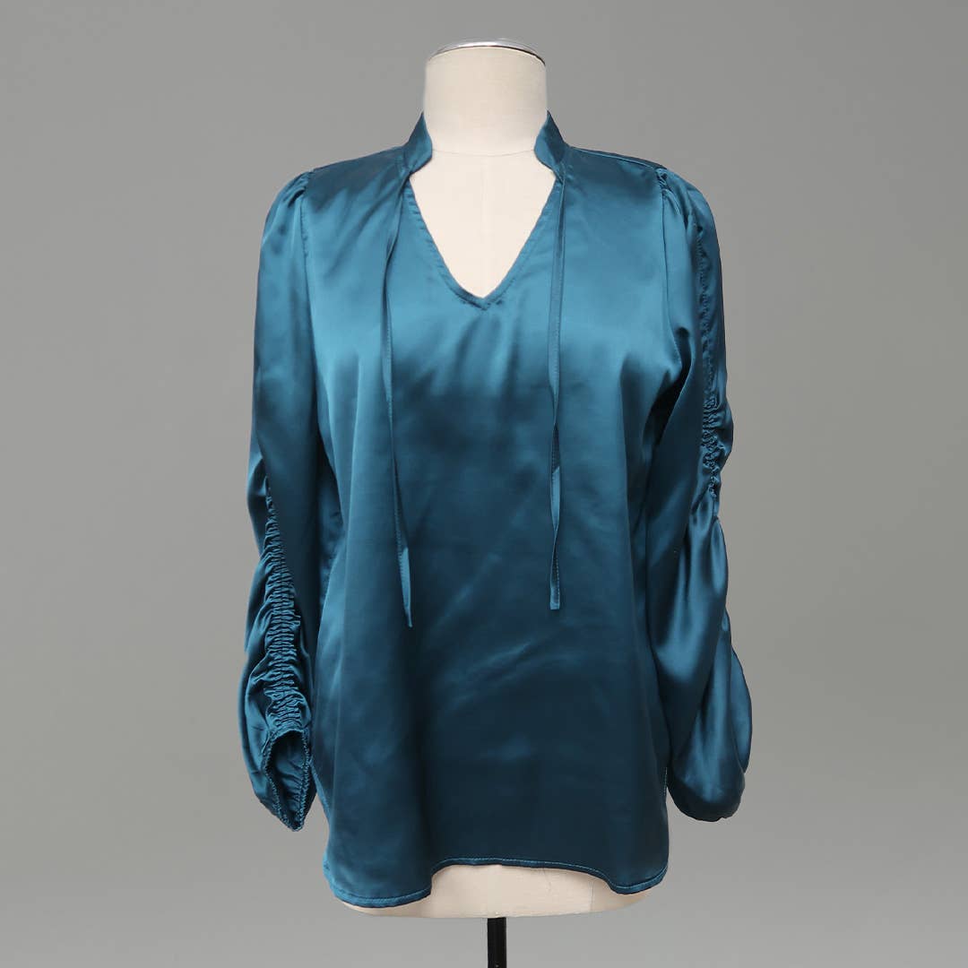 Charmeuse Satin Pull- Over Blouse
