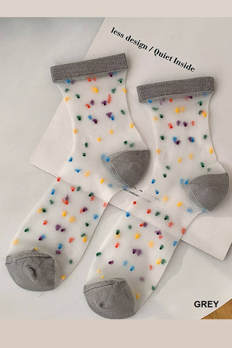 POLKA DOT CRYSTAL SOCKS