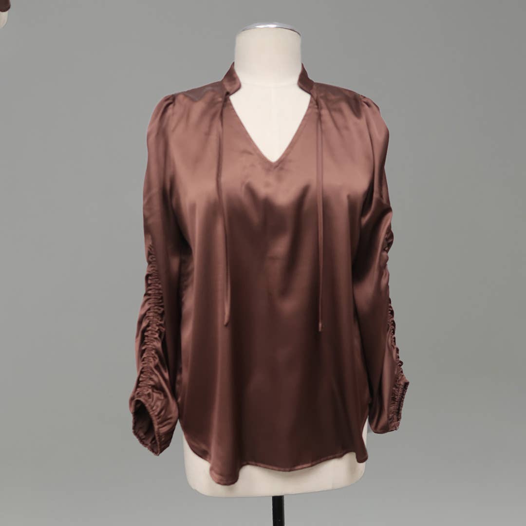 Charmeuse Satin Pull- Over Blouse