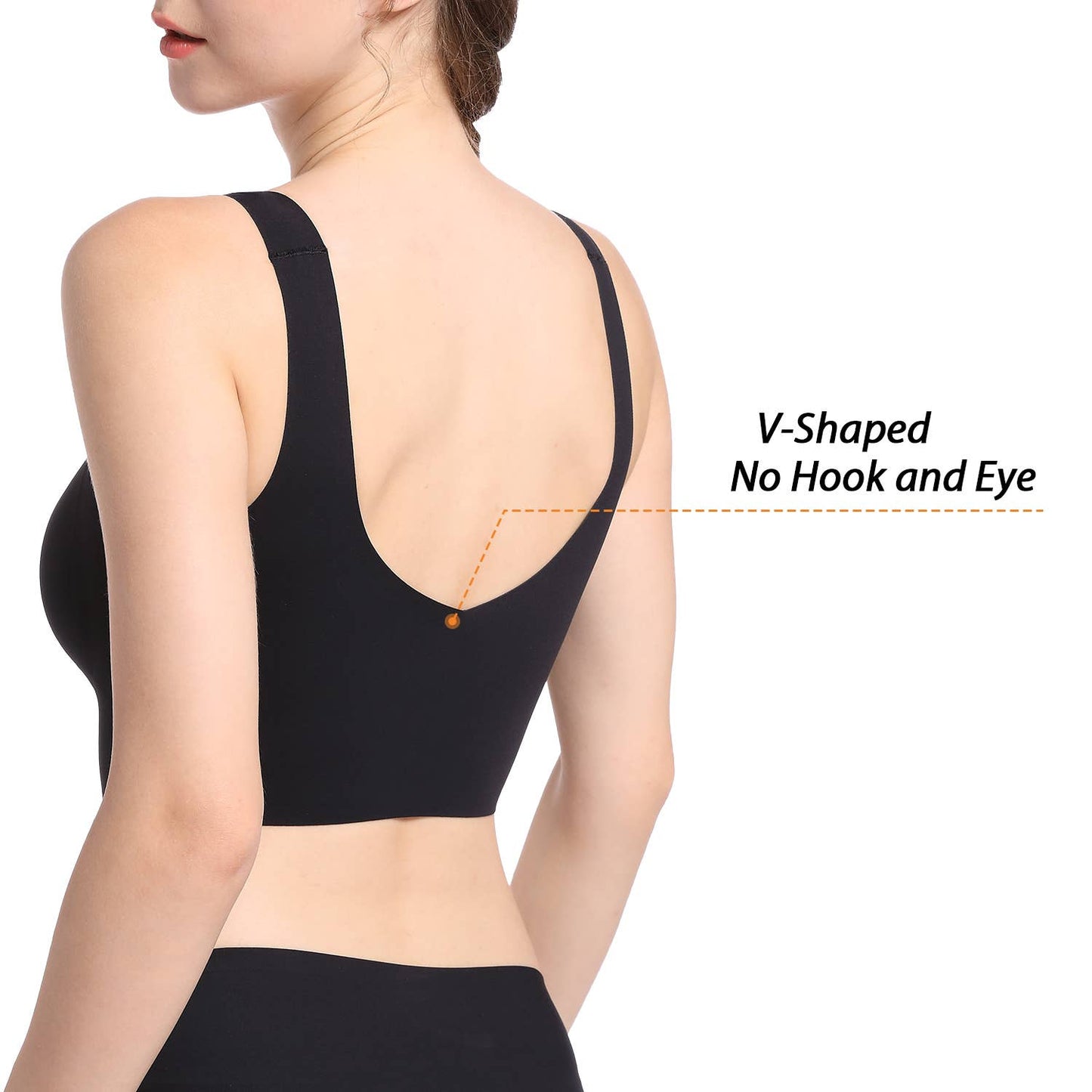 SHAPERX Longline Bra Everyday Wear V-Shaped Neck brassiere