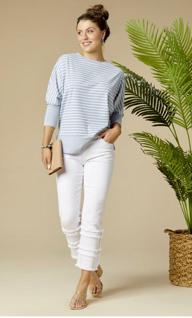 OMG Zoey Straight Leg Capri w/ Fringe