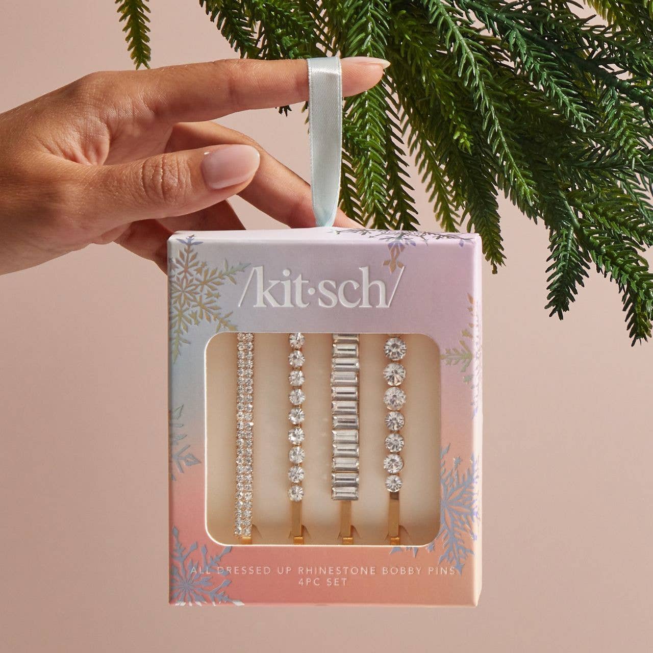 Holiday All Dressed up Rhinestone Bobby Pins (4pc Set)