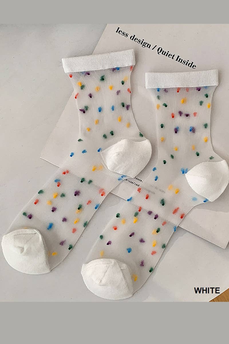 POLKA DOT CRYSTAL SOCKS