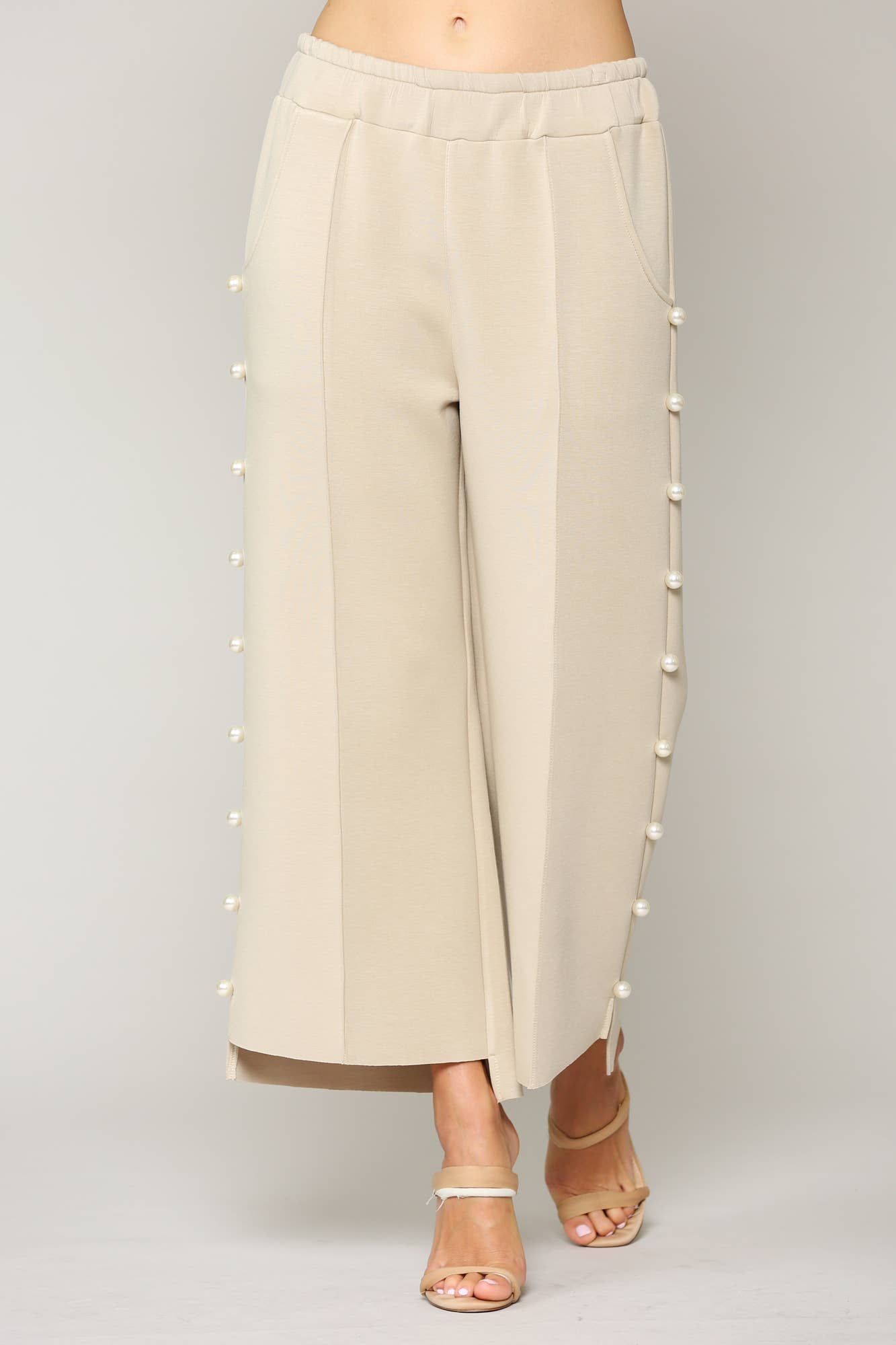 Farrah French Scuba Pearl Long Pant