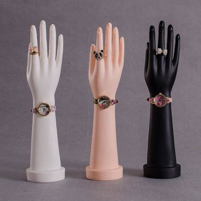 ST029 Hand display stand for gloves and cuffs in White