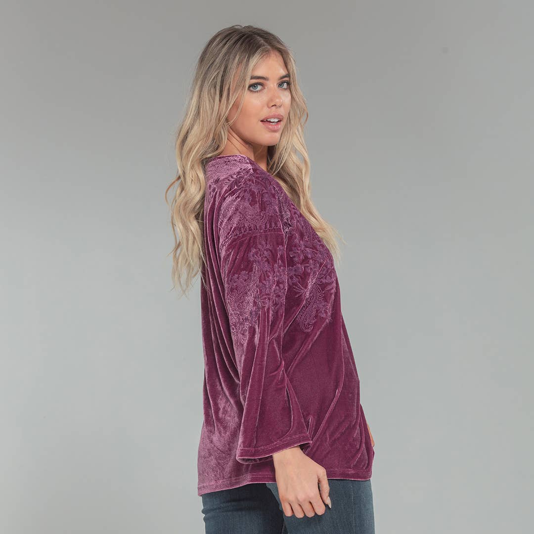 Velvet Oversized Top