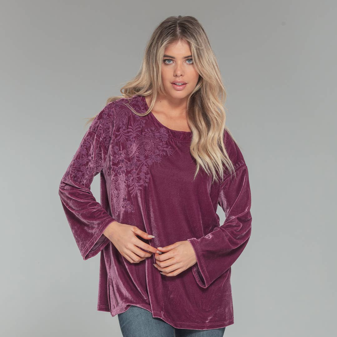 Velvet Oversized Top