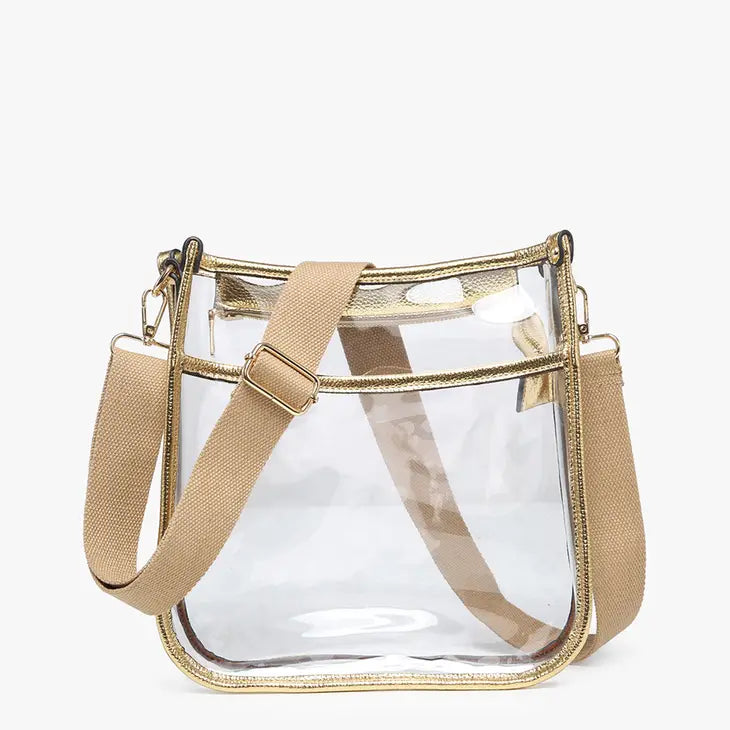 Posie Clear Crossbody w/ Vegan Leather