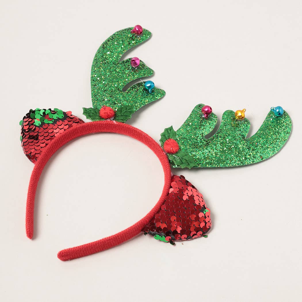 Assorted Reindeer Ears Christmas Headbands