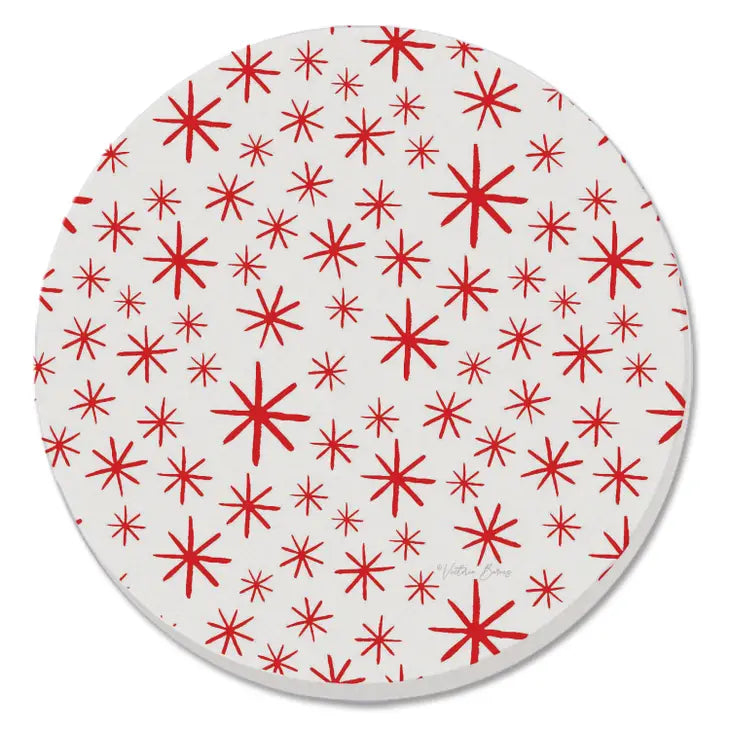 Colorful Christmas Pre-Packed Round Coaster Display