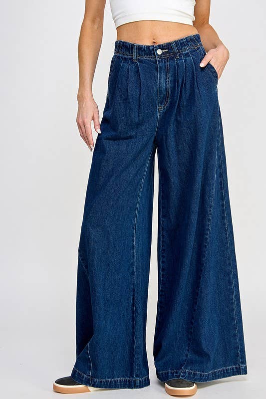 Super wide leg Denim Trousers – Sstyle Boutique