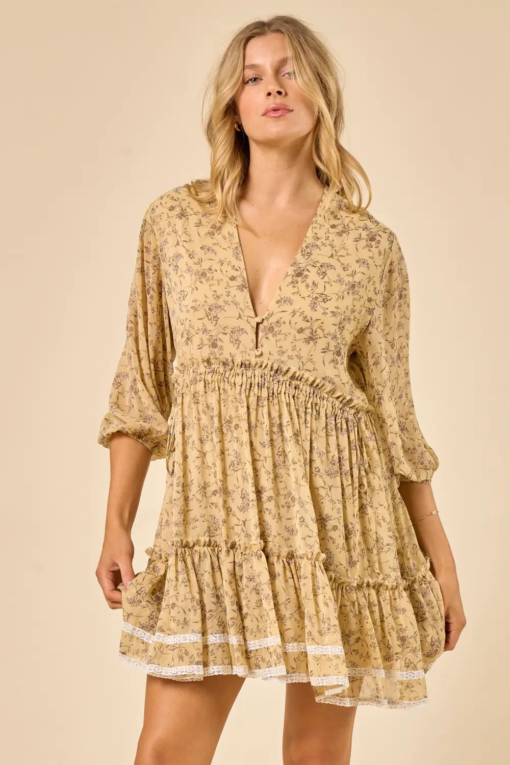 Boho Paisley Babydoll Dress