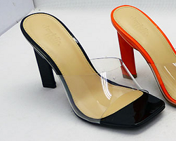 Lebosli Clear Black Pump