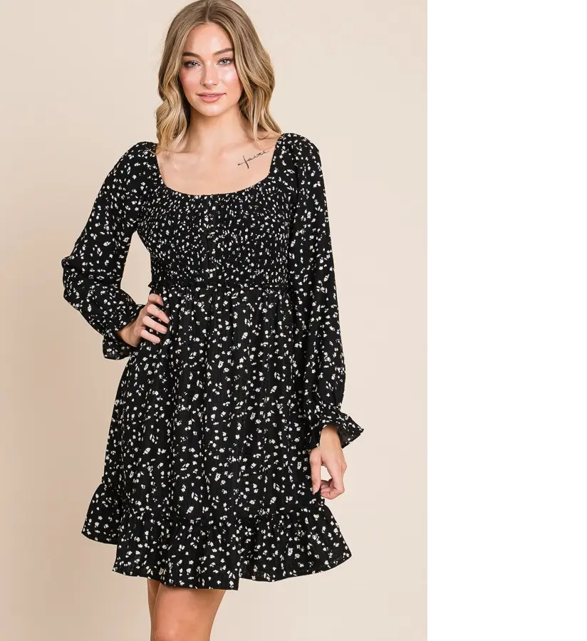 Floral Puff Sleeve Dress