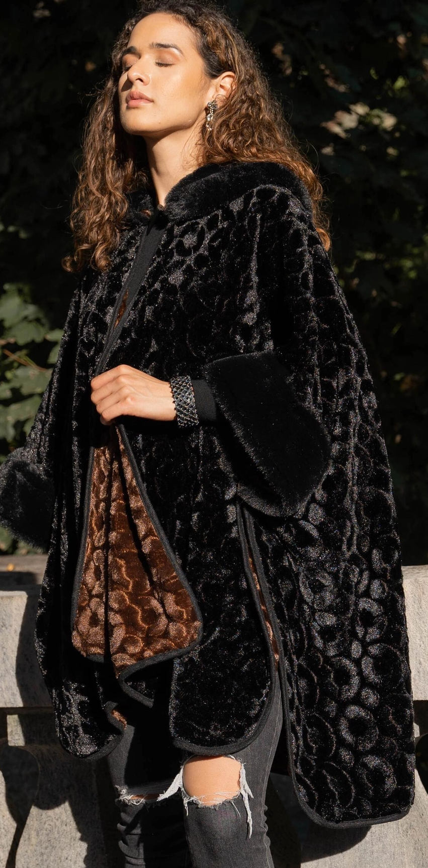 Patchett Faux Fur Poncho