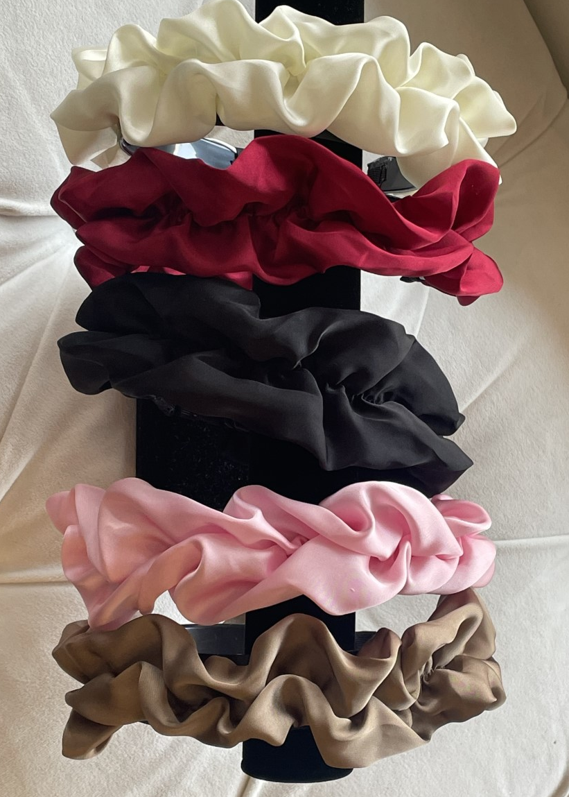 Satin Puckered Headbands
