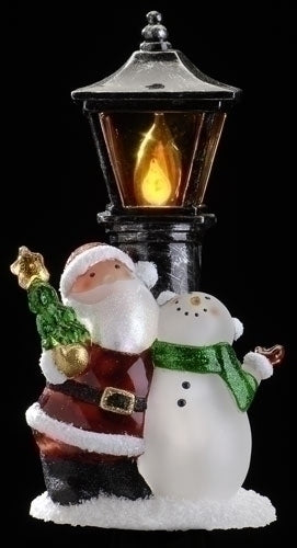 Santa & Snowman By Lamp Night Light