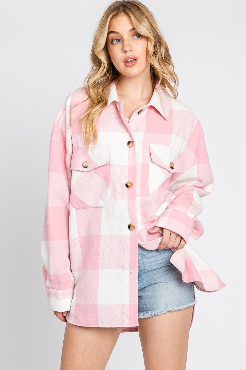 Lightweight Oversized Flannel Shacket