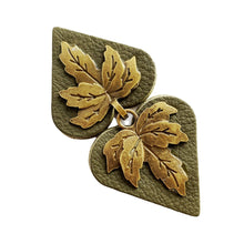 Load image into Gallery viewer, Jaedon - Bronze Leaf on Green Leather
