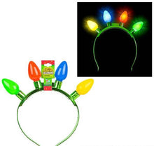 Load image into Gallery viewer, 8&quot;LIGHT-UP CHRISTMAS BULB HEADBAND

