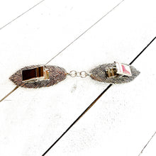 Load image into Gallery viewer, Wilda- Silver Willow Leaf Dress Clasp
