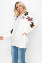 Load image into Gallery viewer, Scout Knitted Crochet Flower Sweater
