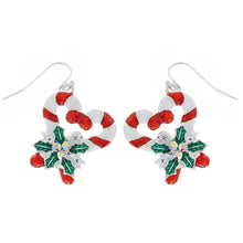 Load image into Gallery viewer, Holiday Themed Christmas Enamel Earrings
