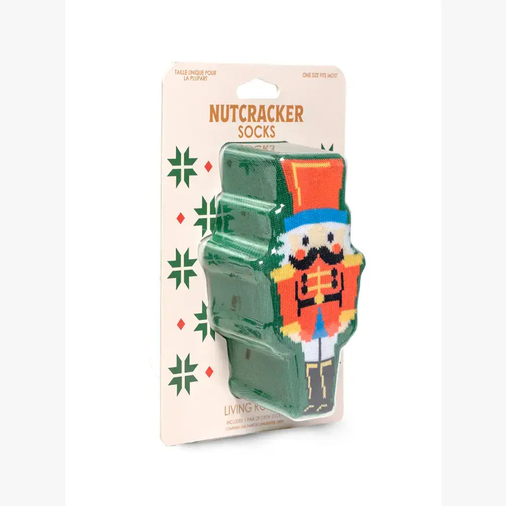 3D Packaged Crew Socks-Nutcracker