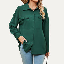 Load image into Gallery viewer, Working Out Solid Long Sleeve Pocket-Font Shirt:
