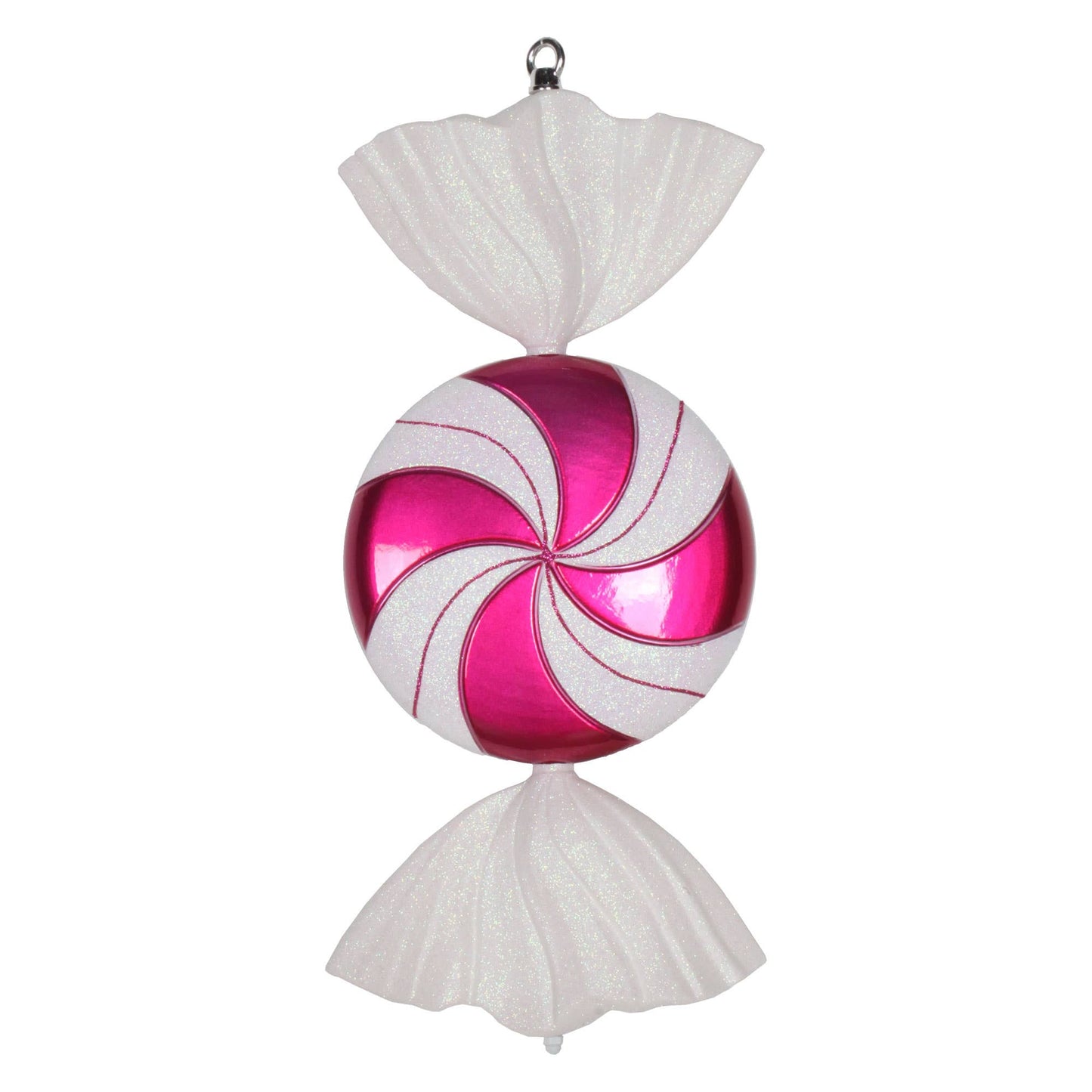 Vickerman 18.5" Cerise-White Wave Candy