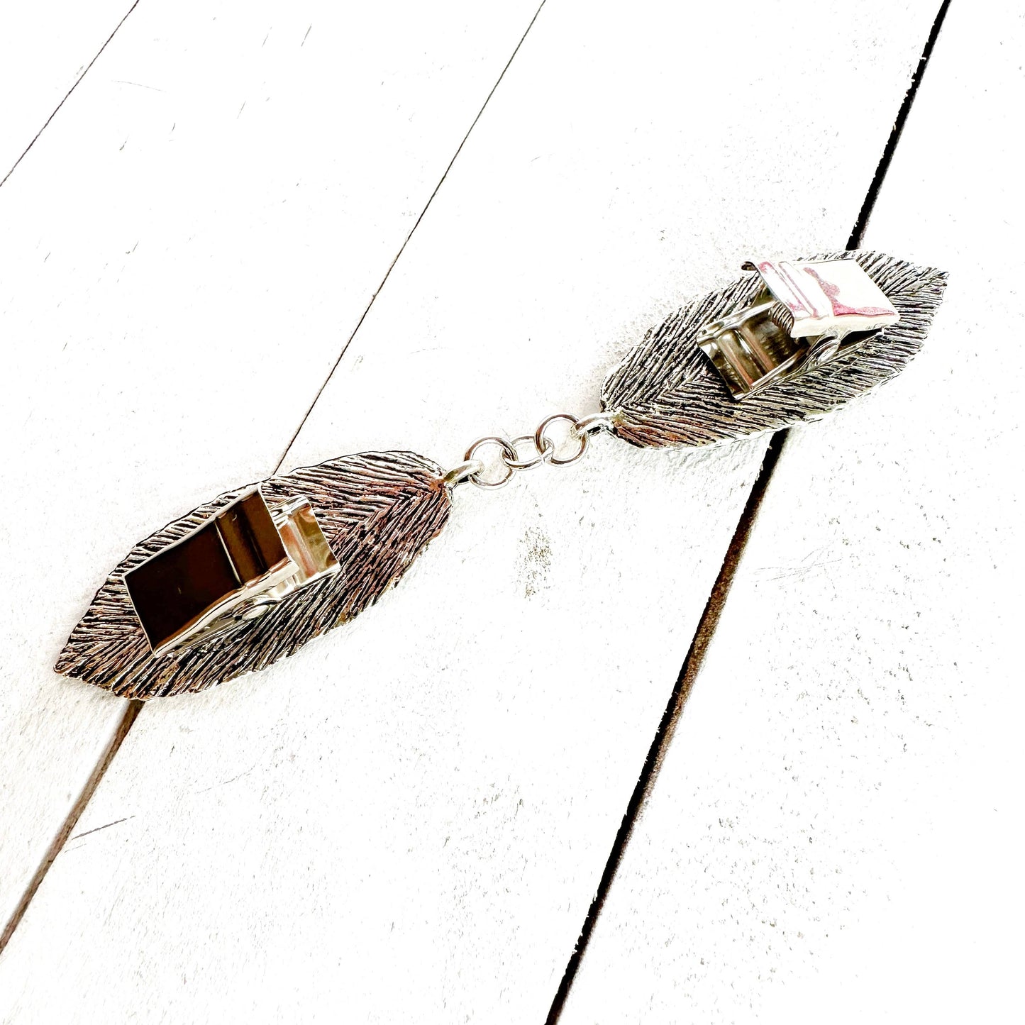 Wilda- Silver Willow Leaf Dress Clasp