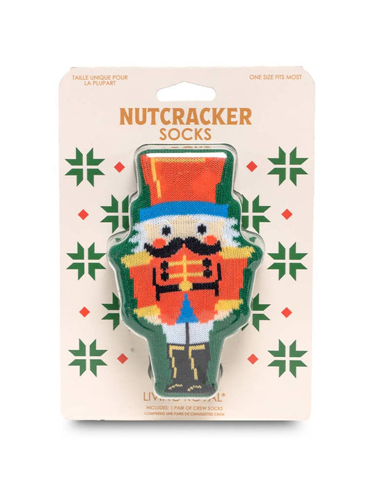 3D Packaged Crew Socks-Nutcracker