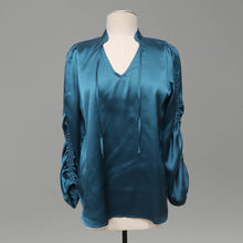 Load image into Gallery viewer, Charmeuse Satin Pull- Over Blouse
