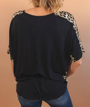 Load image into Gallery viewer, Leopard Dolman Sleeve Knit Top
