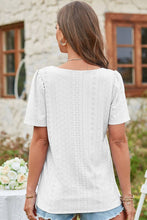 Load image into Gallery viewer, SQUERE NECK PUNCHING LACE TOP
