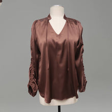 Load image into Gallery viewer, Charmeuse Satin Pull- Over Blouse
