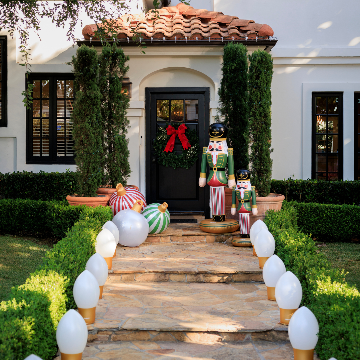 Inflatable Light Up Christmas Bulb Decor - 2 Pack