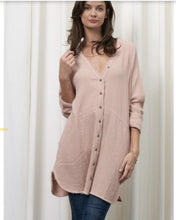 Load image into Gallery viewer, OVERSIZED BUTTON DOWN SHIRT DRESS
