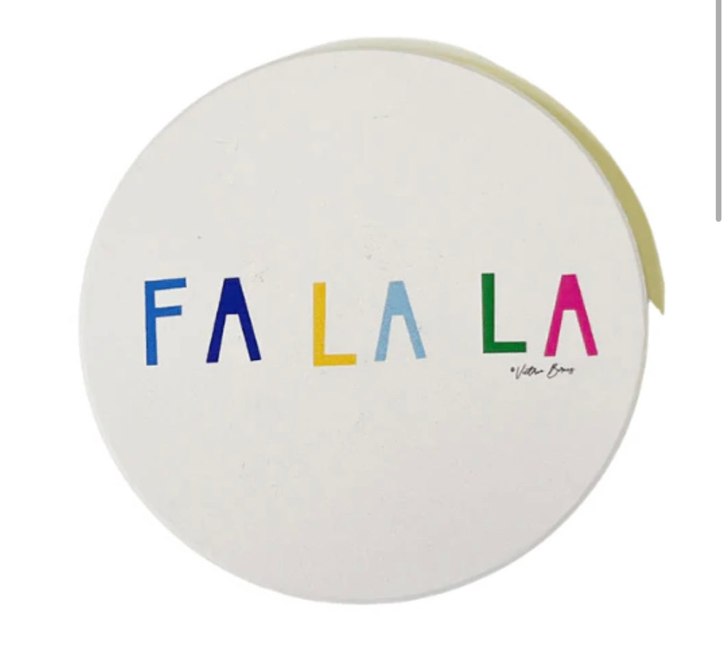 Colorful Christmas Pre-Packed Round Coaster Display