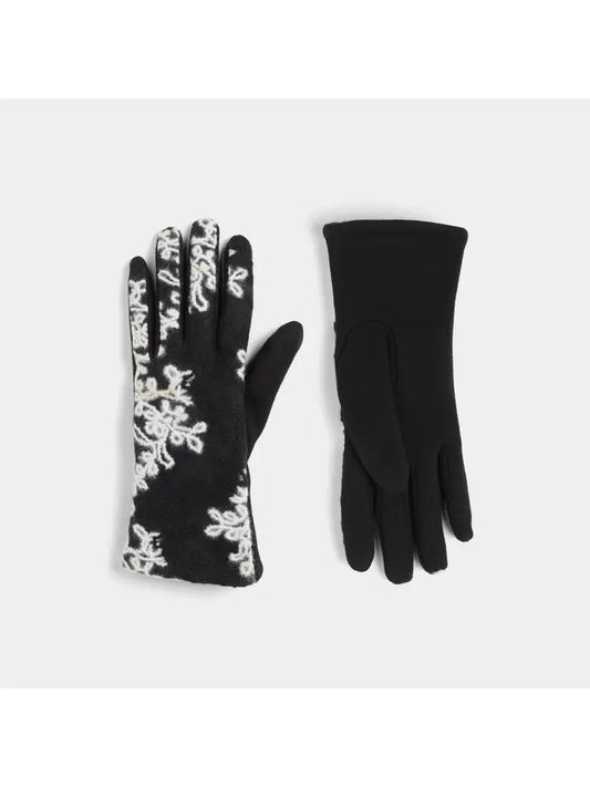 Felted Flower Cascade Touchscreen Gloves