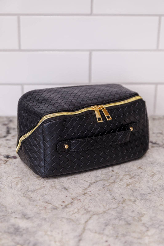 Dawn Large Capacity Cosmetic Bag in Black