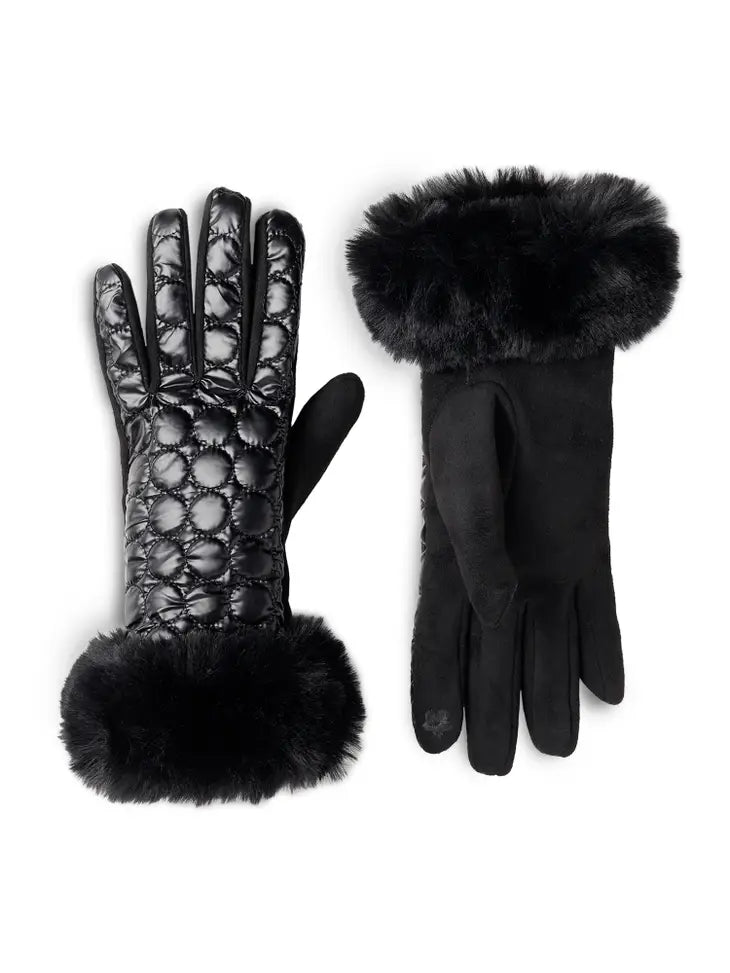 Puffer Texting Gloves w/ Fur