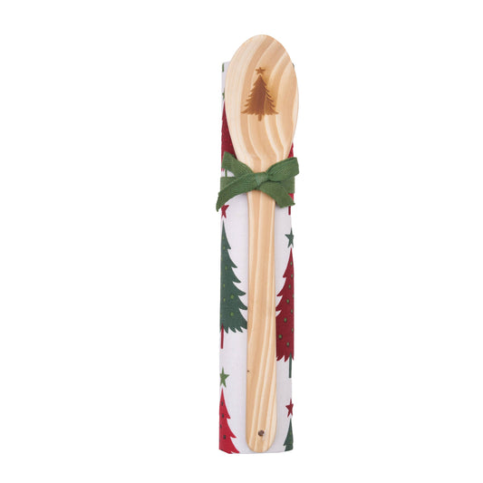 Christmas Tree Kitchen Towel & Spoon Gift Set